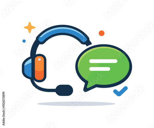 Digital customer support and responsive service management focused on resolving issues efficiently and strengthening brand reputation, a headset icon