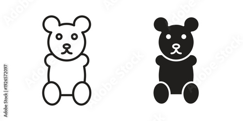 Gummy bear icons for templates, web design and infographics