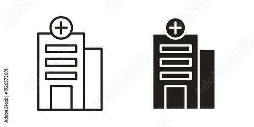 Hospital icons for templates, web design and infographics