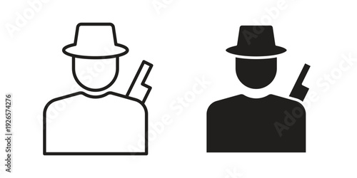 Hunter icons for templates, web design and infographics