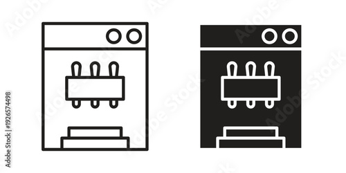 Ice cream maker icons for templates, web design and infographics