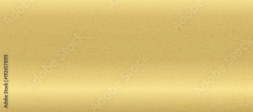 Gold brass gritty texture. Luxurious horizontal gradient background with smooth metallic surface for elegant design. Glamour festive premium materials. Vector caramel background with foil texture.