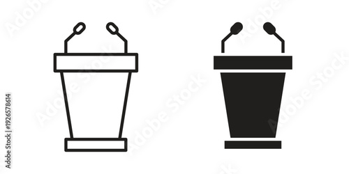 Lectern icons for templates, web design and infographics