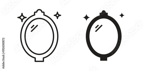 Magic mirror icons for templates, web design and infographics