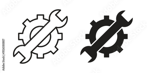 Maintainance icons for templates, web design and infographics