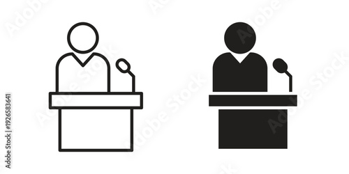 Mayor icons for templates, web design and infographics
