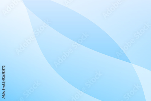 水色のグラデーションと曲線ウェーブの抽象背景デザイン素材
