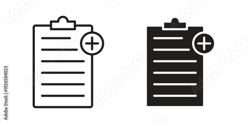 Medical records icons for templates, web design and infographics