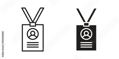 Visitor icon concept. Thin line symbol. Vector illustration isolated. Editable stroke.