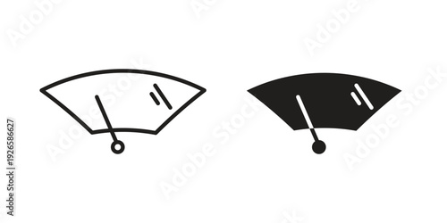 Windscreen icon concept. Thin line symbol. Vector illustration isolated. Editable stroke.