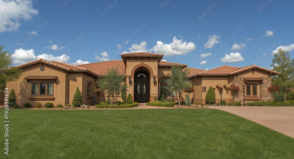Fototapeta premium High quality southwestern residence with traditional Spanish style touches