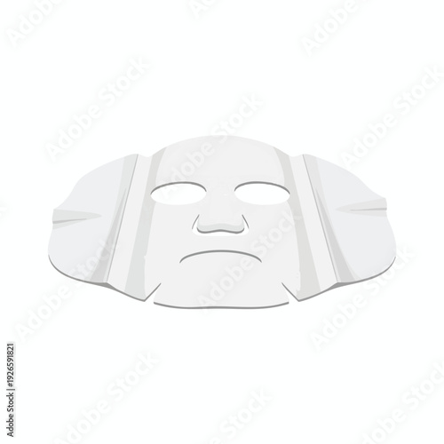 Minimalist White Mask for Artistic or Cultural Use