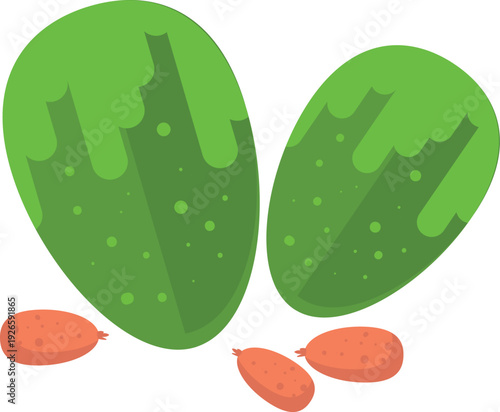 Nuts and seeds color icon. Cooking ingredient symbol