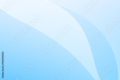 水色のグラデーションと曲線ウェーブの抽象背景デザイン素材