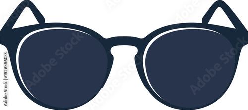 A pair of cat ear sunglasses with dark lenses and black frame