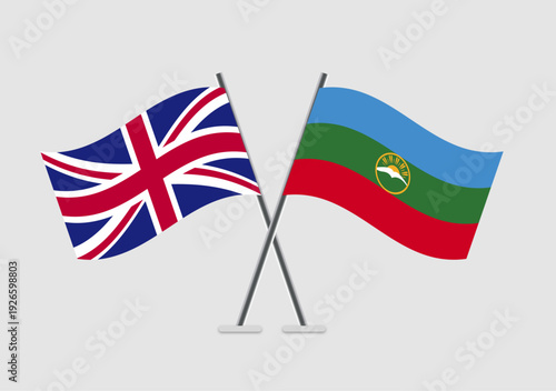 United Kingdom and Karachay-Cherkessia vector flags shown in diplomatic context