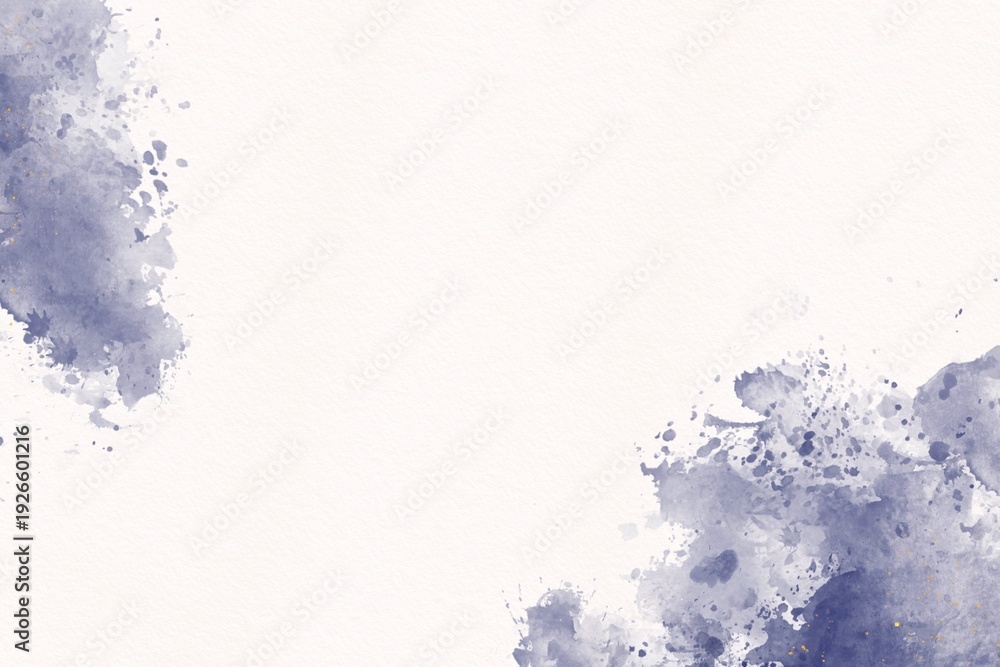Obraz premium Luxury Navy Blue and Gold Splatter Frame with Copy Space On White Paper Background