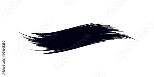 vector black line, grunge brush strokes ink paint isolated on white background. eps 10