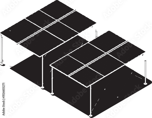 Black fabric display booths with white frames fabric walls