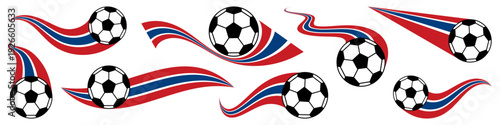 Soccer ball with dynamic swirl patterns. Vector illustration.