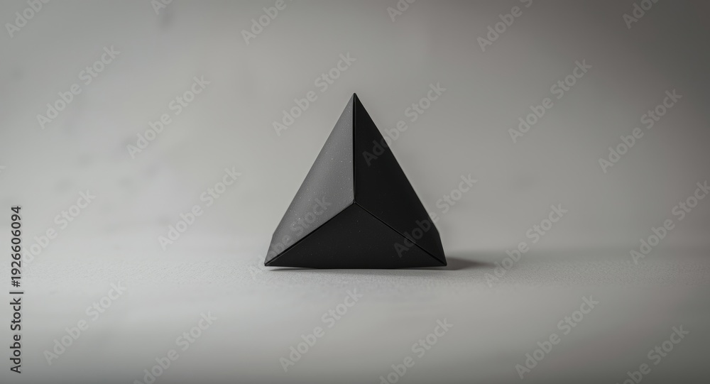 Fototapeta premium Unusual abstract flat silhouette object with triangle origami design for backgrounds
