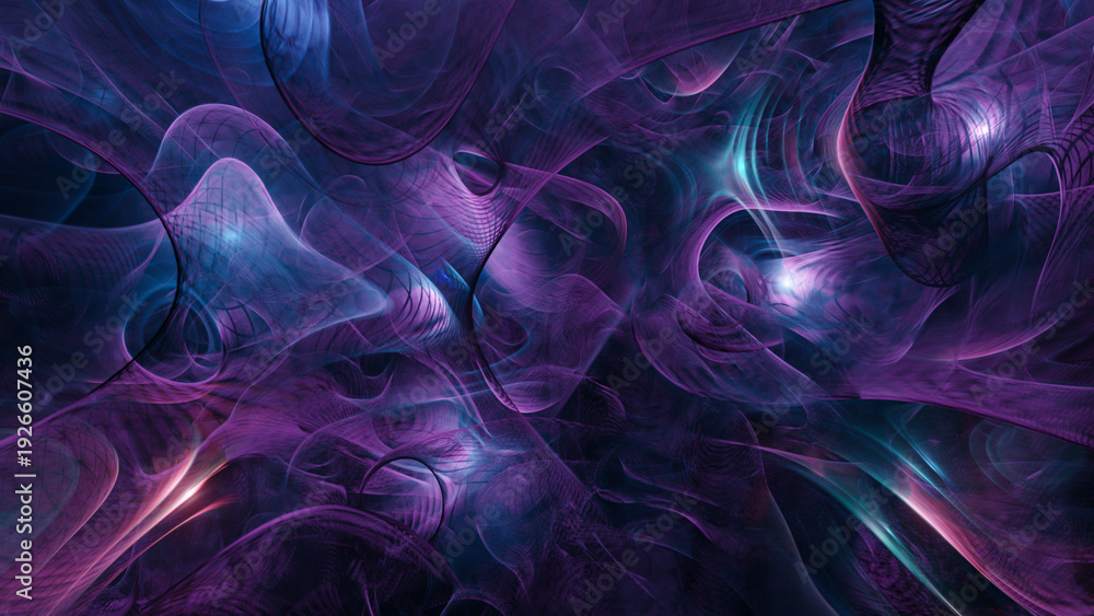 Fototapeta premium Abstract waves background. 3D Rendering
