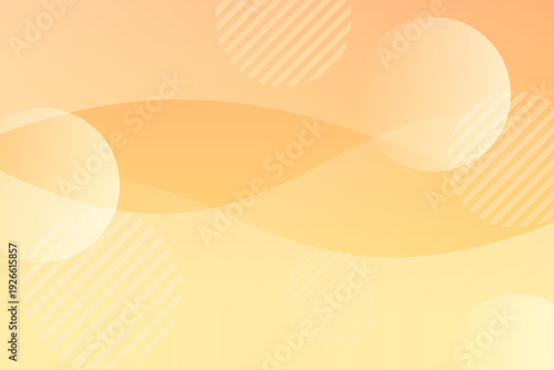 ポップなオレンジの抽象背景と円形ストライプのデザイン