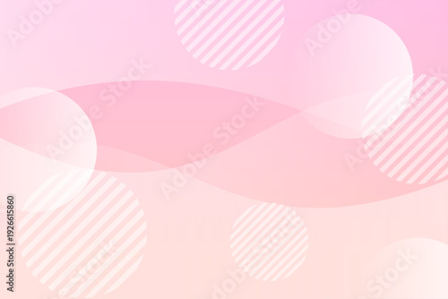 ポップなピンク抽象背景と円形ストライプのデザイン
