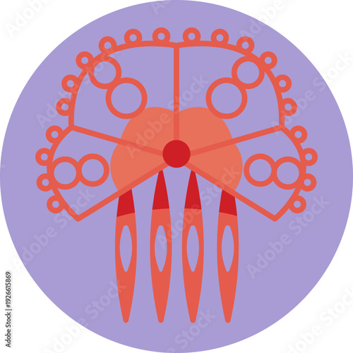 Traditional Spanish Hair Comb – A decorative comb worn by women, especially with a mantilla, as part of traditional Spanish attire.