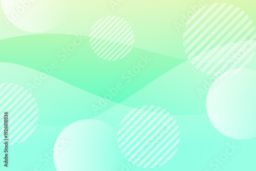 ポップな緑の抽象背景と円形ストライプのデザイン