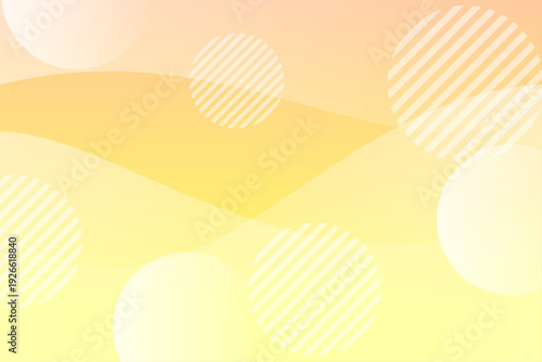 ポップな黄色の抽象背景と円形ストライプのデザイン