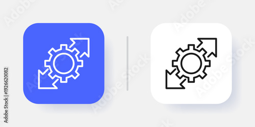 Database Management UI Button Icon with Active and Inactive States for SaaS Dashboard