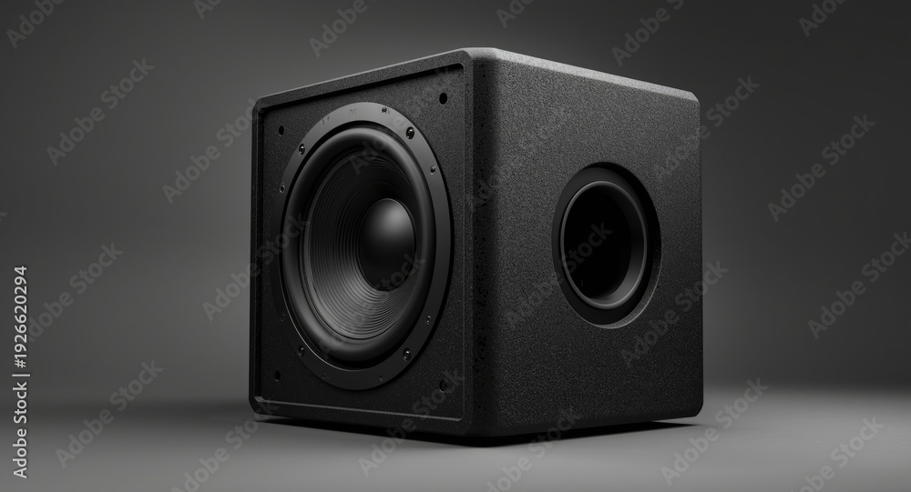 Obraz premium Speaker assembly enclosed in a precision subwoofer casing