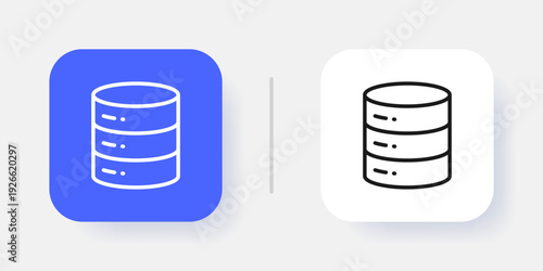 Database Management UI Button Icon with Active and Inactive States for SaaS Dashboard