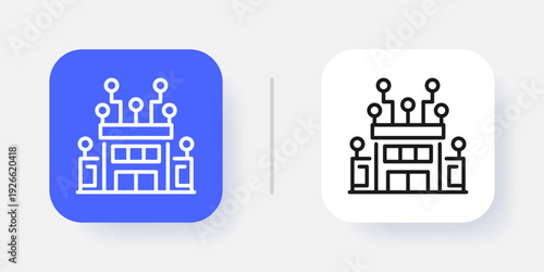 Database Management UI Button Icon with Active and Inactive States for SaaS Dashboard