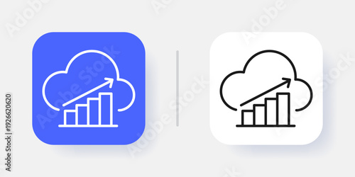 Database Management UI Button Icon with Active and Inactive States for SaaS Dashboard