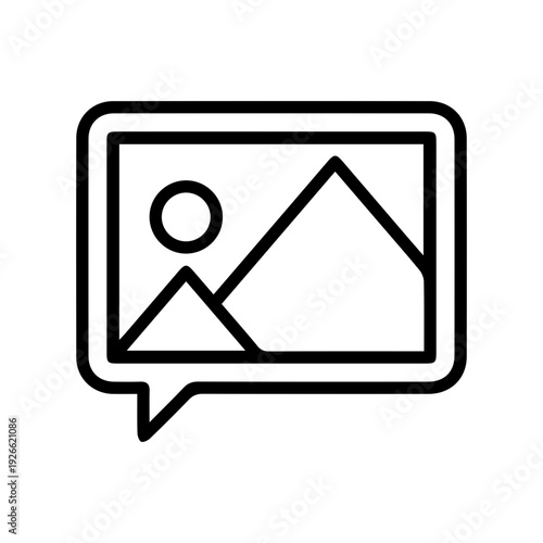 Chat Bubble with Landscape