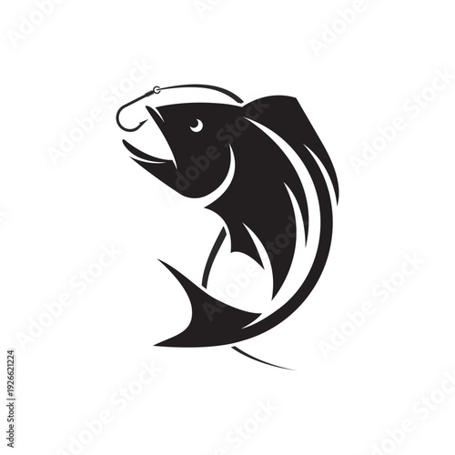 Fishing Logo Icon, FIsh On vector