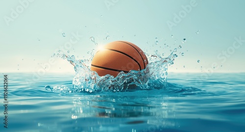Radiant orange basketball s...