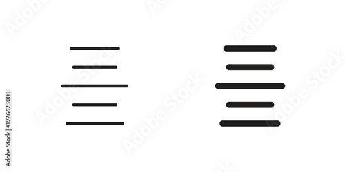 Align center icon collection with multiple styles. EPS10