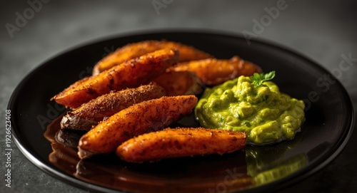 Baked sweet potato wedges s...