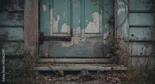 Run down old house door sho...