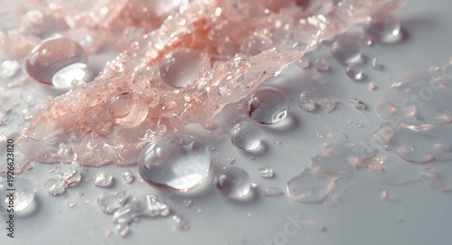 Macro image of shiny gel dr...