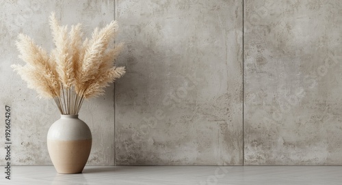 Textured concrete wall serv...