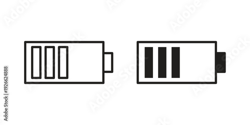 Battery icon collection with multiple styles. EPS10