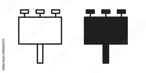 Billboard icon collection with multiple styles. EPS10