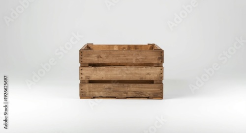wooden shipping crate posit...