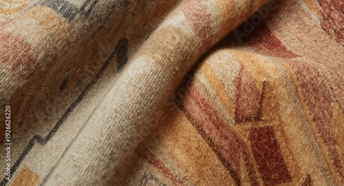 Varied tone wool fabric fea...