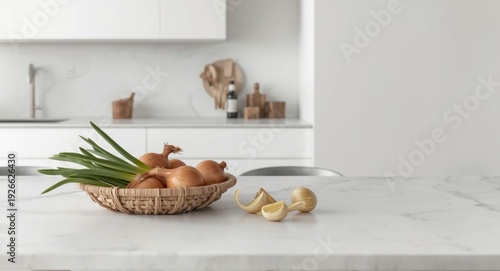 Minimalist modern kitchen w...