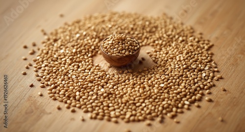 Finger millet seeds display...